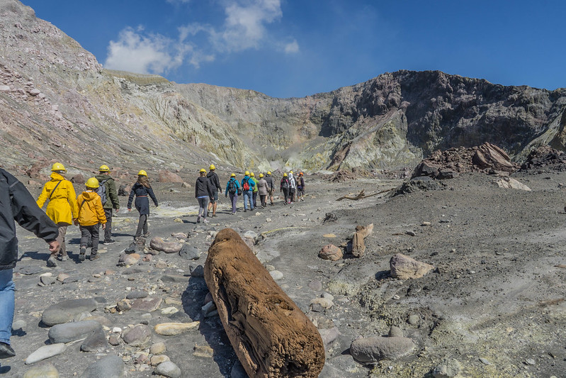 White island tour group on Whakaari